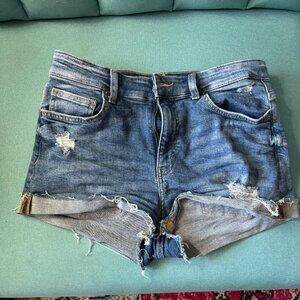 H&M &Denim Jean Shorts High Waisted Size 8
